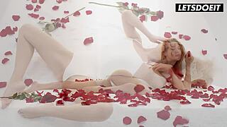 freya mayer rides lover's cock in erotic valentine fantasy