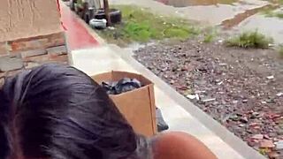 scort blows him in public for just 30 bucks teasing