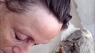 pov mature hotwife candi annie milks huge cock poolside nudist