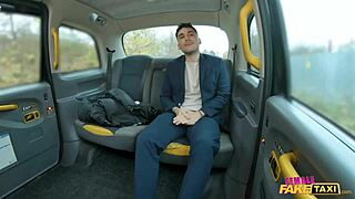 fake taxi babe offers discount fuck if you get hard riding cowgirl in backseat