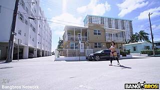 Cajun babe's shaved pussy creampied after blowjob in miami