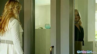 business woman dominates petite secretary with face sitting lezdom