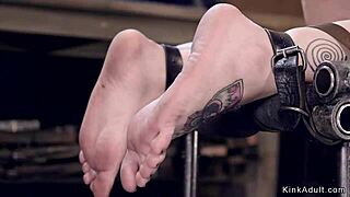 i'm tied in doggy getting caned hard by master before rough fuck