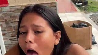 scort blows him in public for just 30 bucks teasing