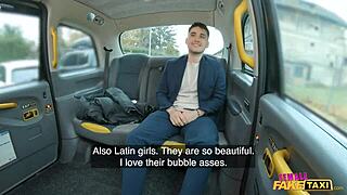 fake taxi babe offers discount fuck if you get hard riding cowgirl in backseat