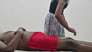 Flashing to massage lady