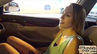 Innocent teen gets fucked by hitchhiker in public