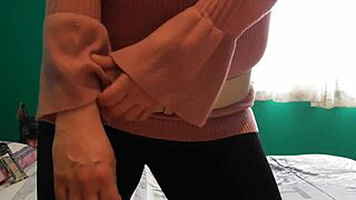 busty tranny jerks off on webcam in hot show
