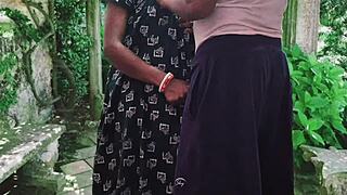 Girlfriend having fuck outdoor with moans