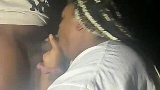 Sexy bbw sucks dick then gets fucked deep in forest