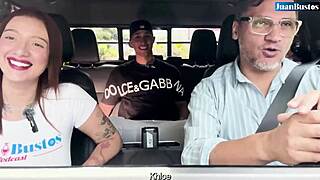 busty devil khloe rides big cock in car