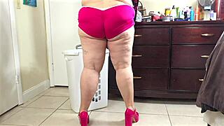 camera man gets horny and starts jerking off by accident on chubby milf