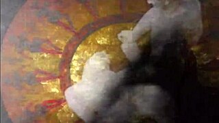 Vintage erotic art displayed