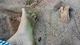 Feet In Sand Barefoot Modeling Session