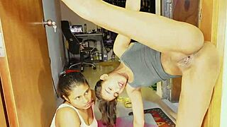 Girls enjoy hot threesome with facial