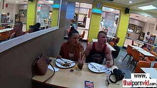 Big White Cocked Dude Fucking Busty Thai Teen Girlfriend Polly