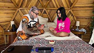 my stepsister ends up riding my cock after a horny play session - blakeproductions