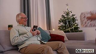 Superb Blondie Fucks Old Guy At Oldhans