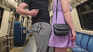 She Touches Stranger Erection On Crowded Subway Wagon