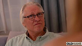 Superb Blondie Fucks Old Guy At Oldhans