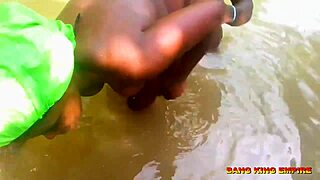 Hardcore doggy sex in local stream