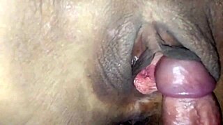 shaved pussy gets pounded till creampie