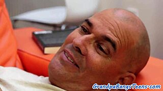 Sweet teen loves taste of grandpas cum