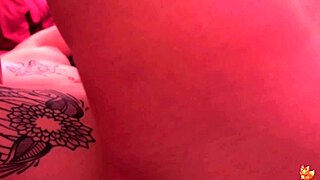 small tits goth gets pussy covered in cum