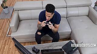 Deluxe sex robot plays pro games while you free use pussy