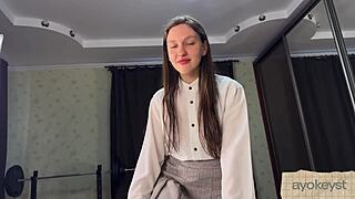 Angry Secretary Fucks Hard In Pov