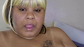 sexy bbw plays with her bbc dildo in sloppy solo session