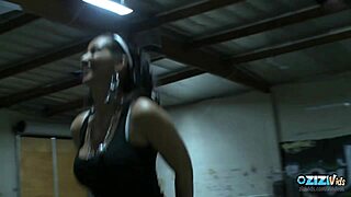 busty slut isis mounts her trimmed pussy on a black dick