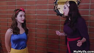 magic mirror makes queen horny for threesome