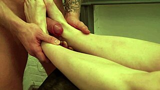 The gentle massage ended with passionate sex with the redhead