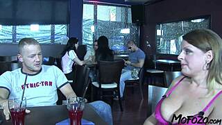 blonde housewife with big tits at bar
