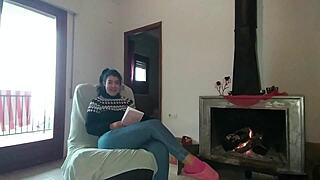 he bends her over for anal creampie