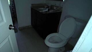 Pervy Stepbrother Sneaks Into Bathroom And Fucks Stepsister