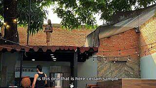 caught colombian neighbor stealing mangoes then bent over for quick outdoor fuck