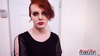 marla busty ginger curvy natural does gagging bj