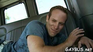 Gay hunk sucks thick cock deep
