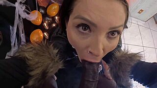 Werewolf Pounds Pumpkin Woman Ass With Black Cock Halloween Night