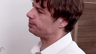 stepmom helps stepson in dressing room with anal