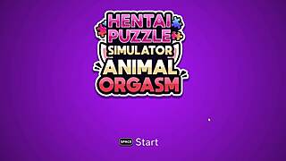 Reindeer girl pleasures herself hentai puzzle game