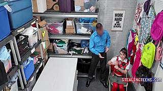 Cute vibrator thief gets gangbanged by guards