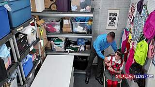 Cute vibrator thief gets gangbanged by guards