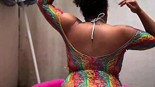 Bbw yoga in a mini pool farts