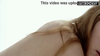 Lesbian scissoring gets loud two slim redheads grinding to orgasm
