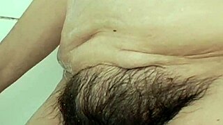 Washing lovers hairy pussy