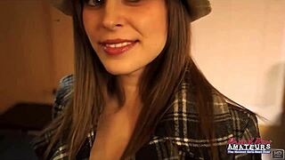 Livia tiny 18+ brunette newbie gagging bj intense oral pleasure