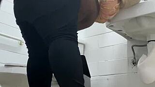 Bathroom quickie leaves my pussy dripping cum